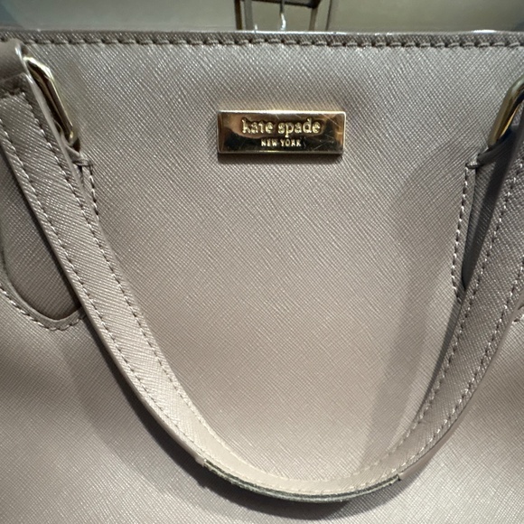 Kate Spade York Gray Tote Satchel w/Crossbody Strap Purse - Picture 2 of 8
